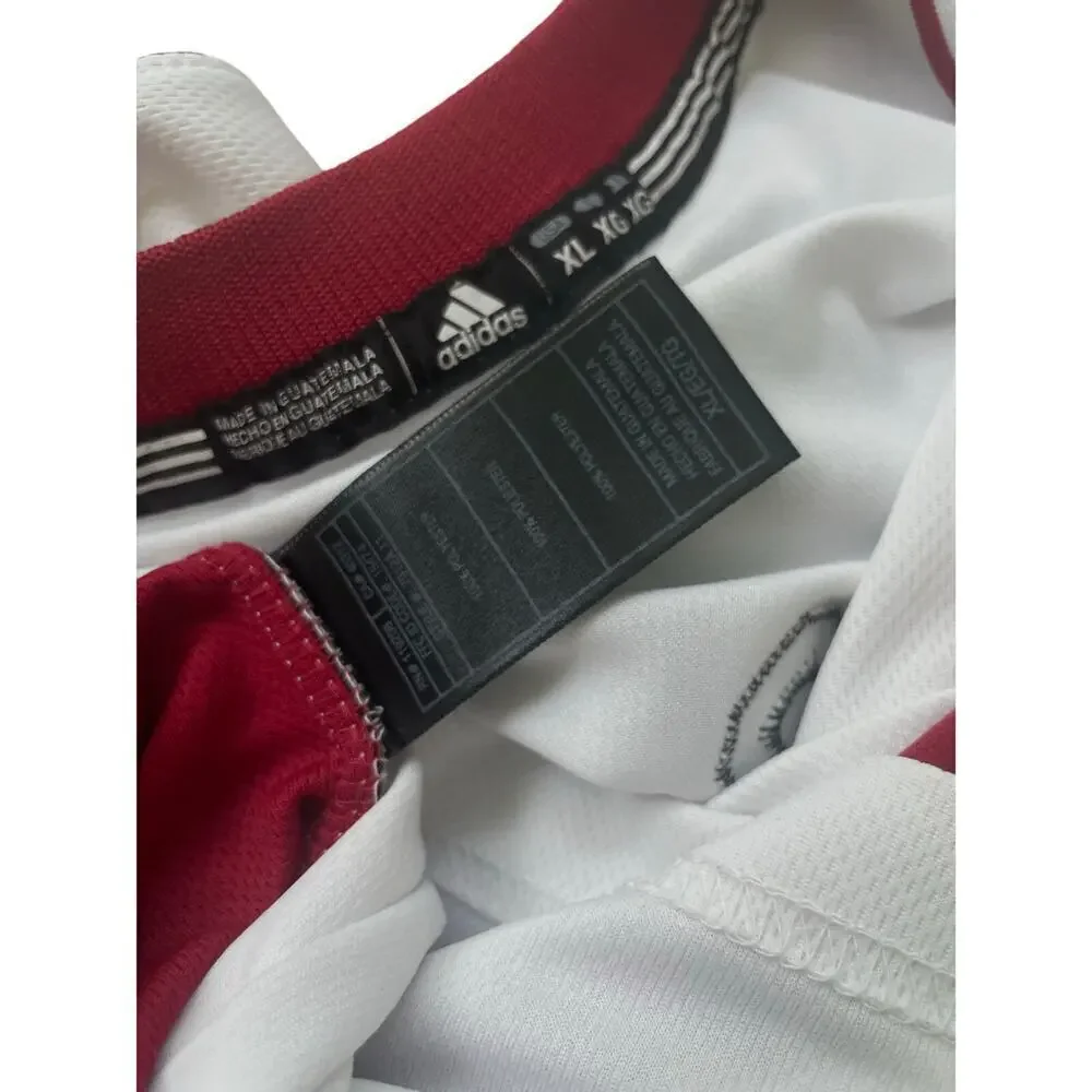 ADIDAS NBA MIAMI HEAT BOSH #1 JERSEY‎ STITCHED WHITE RED SZ XL 2011 BASKETBALL